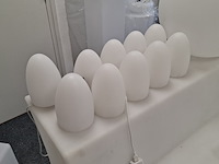 6x wijnkoeler, 10x ei lamp, 2x schaal en 1x bol wit, , met led verlichting - afbeelding 4 van  11