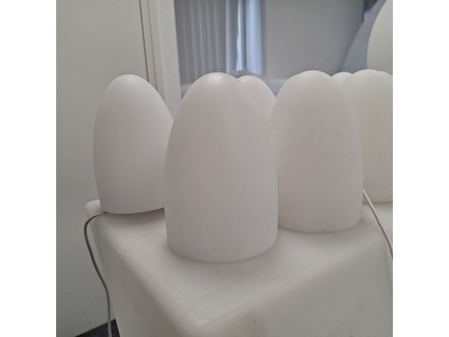 6x wijnkoeler, 10x ei lamp, 2x schaal en 1x bol wit, , met led verlichting - afbeelding 5 van  11