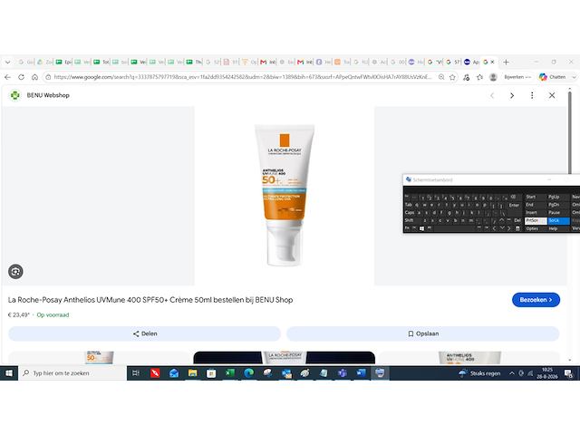 6x zonnebrandcrème la roche-posay, anthelios uvmune 400 hydrating cream spf50+ 50ml, wit/creme - afbeelding 1 van  1