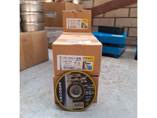 7 doos a 25 stuks doorslijpschijf flexovit, 115x1,6x22,23mm - afbeelding 1 van  4