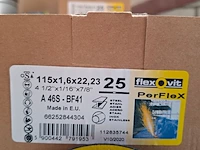 7 doos a 25 stuks doorslijpschijf flexovit, 115x1,6x22,23mm - afbeelding 4 van  4