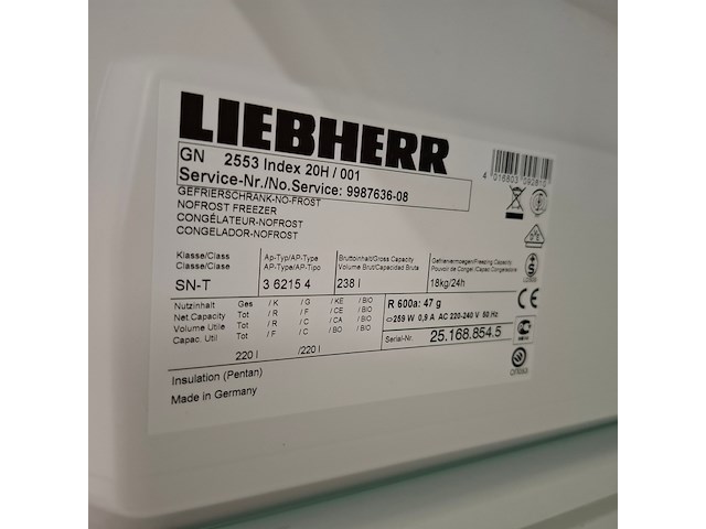 7 laden vriezer no frost, liebherr a++, gn2553 - afbeelding 6 van  6