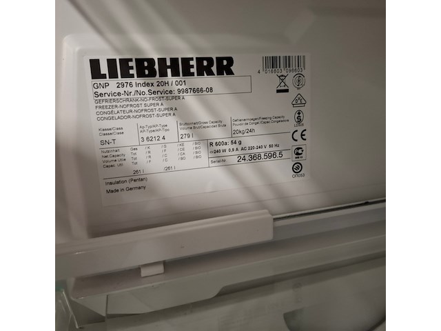 7 laden vriezer no frost, liebherr a++, gnp2976 - afbeelding 7 van  7