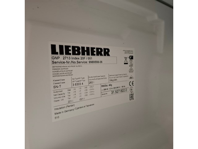 7 lades vriezer no frost, liebherr a+++, gnp2713 - afbeelding 7 van  7