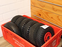 7 platenwagen banden in kunststof krat. maatvoering 3.00-4(260x85) - afbeelding 2 van  2