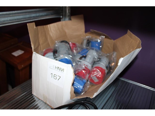 7 verloopkabels cee16 blauw naar cee16 rood. - afbeelding 3 van  3