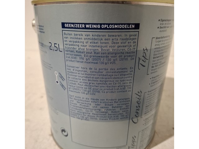 7 x 2.5l aqua hoogglanslak ral 9010 histor - afbeelding 4 van  5