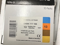 7 x doosje gehoorapparaat batterijen oranje , 6 stuks in een doosje - afbeelding 5 van  7
