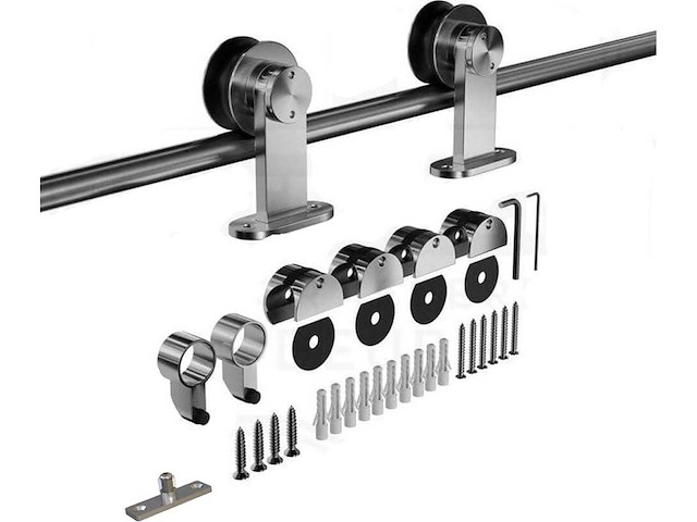(71x) schuifdeursysteem - rvs 250 cm - afbeelding 1 van  1