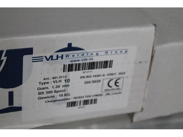 72 dozen lasdraad vlh 10, diameter 1.20 mm, bs 300 spool op pallet. - afbeelding 2 van  2
