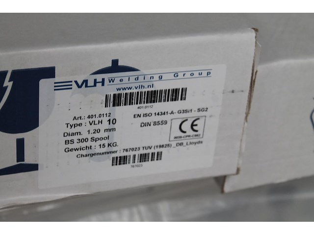 72 dozen lasdraad vlh 10, diameter 1.20 mm, bs 300 spool op pallet. - afbeelding 2 van  2