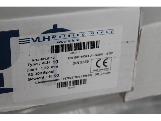 72 dozen lasdraad vlh 10, diameter 1.20 mm, bs 300 spool op pallet. - afbeelding 3 van  3