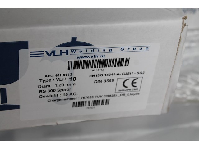 72 dozen lasdraad vlh 10, diameter 1.20 mm, bs 300 spool op pallet. - afbeelding 2 van  2