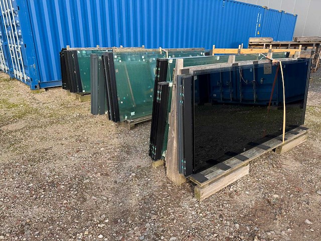74st glaspanelen 10mm gehard veiligheidsglas inclusief glasprofiel + wieltjes - afbeelding 7 van  12
