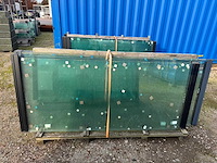 74st glaspanelen 10mm gehard veiligheidsglas inclusief glasprofiel + wieltjes - afbeelding 9 van  12