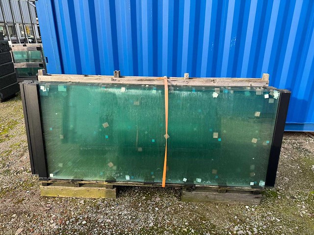 74st glaspanelen 10mm gehard veiligheidsglas inclusief glasprofiel + wieltjes - afbeelding 10 van  12