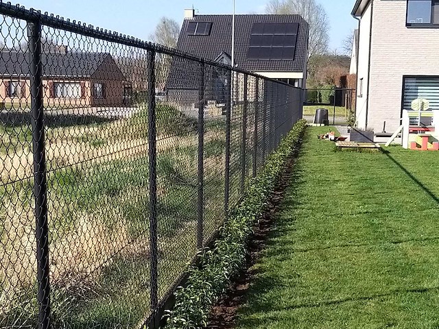 75m gaas hekwerk zwart, hoogte 180cm - afbeelding 2 van  3
