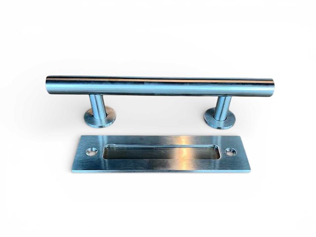 (75x) set hand,- en komgreep - rvs 300 mm - afbeelding 2 van  2