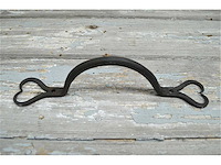 (76x) smeedijzeren deurgreep - dubbel hart 23 cm - afbeelding 1 van  1