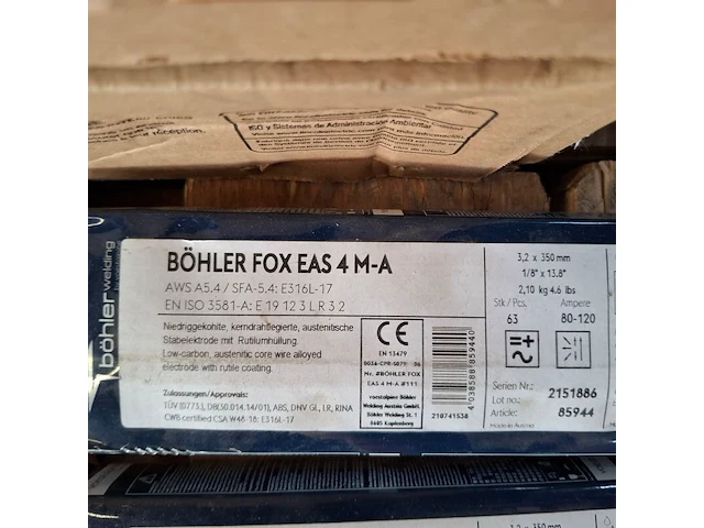 7x 2,1 kilo laselektrode bohler, fox eas 4m-a - afbeelding 5 van  5