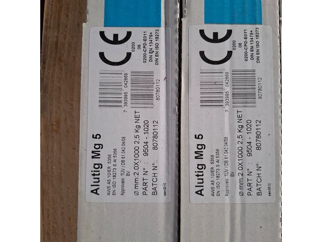 7x 2.5 kilo laselektrode elga, alutig mg 5 - afbeelding 2 van  5