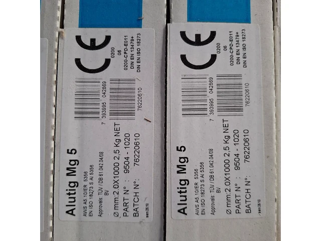 7x 2.5 kilo laselektrode elga, alutig mg 5 - afbeelding 3 van  5