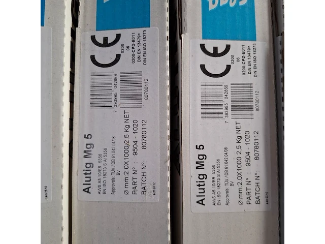 7x 2.5 kilo laselektrode elga, alutig mg 5 - afbeelding 4 van  5