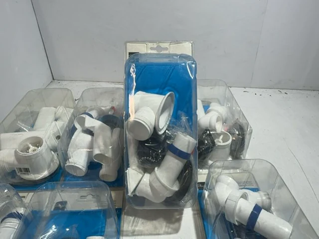 7x afvoerplug 6/4" met overloop, plieger, chroom - afbeelding 2 van  4
