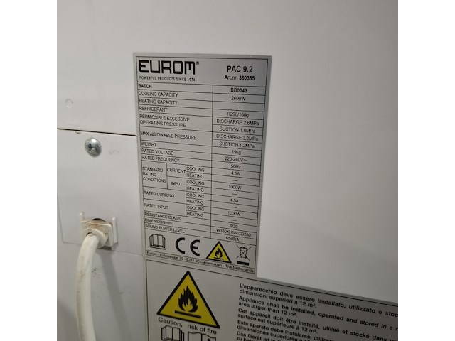 7x airco's, eurom, ba0365/b00340, 2023 - afbeelding 2 van  14