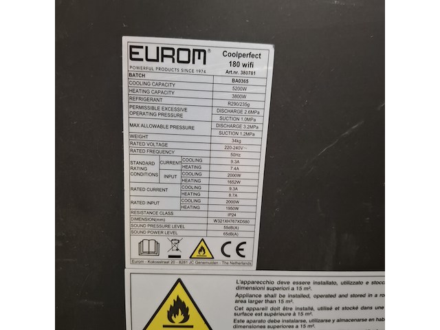 7x airco's, eurom, ba0365/b00340, 2023 - afbeelding 6 van  14