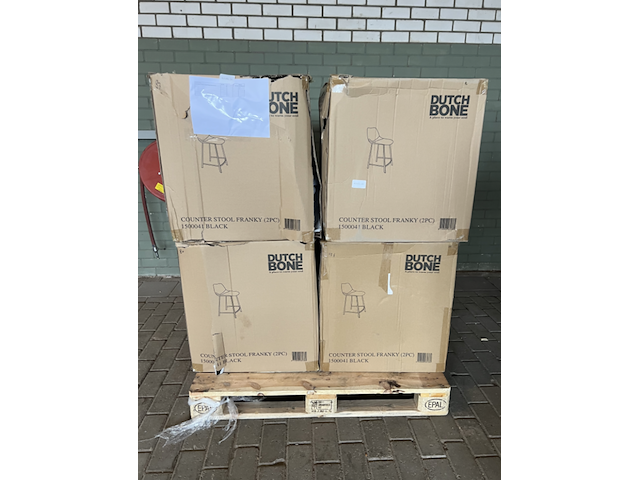 7x barkruk dutchbone, franky, zwart - afbeelding 2 van  4