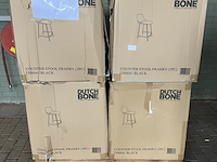 7x barkruk dutchbone, franky, zwart - afbeelding 2 van  4