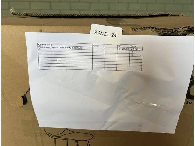 7x barkruk dutchbone, franky, zwart - afbeelding 3 van  4