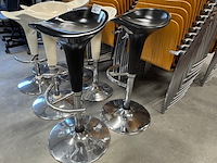 7x barkruk, zwart en wit - afbeelding 2 van  3