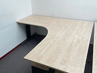 7x bureau, lichte kleur hout - afbeelding 1 van  2