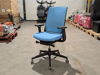 7x bureaustoel, gipsen, zinn, blauw, groen en geel
