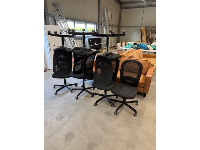 7x bureaustoel ikea, flintan, zwart - afbeelding 5 van  6