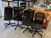 7x bureaustoel ikea, flintan, zwart - afbeelding 5 van  6