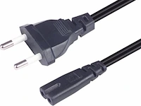 7x c7 stroomkabel 3 meter, scanpart, zwart - afbeelding 2 van  2