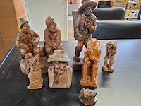 7x decoratieve houten beeldjes - afbeelding 1 van  8