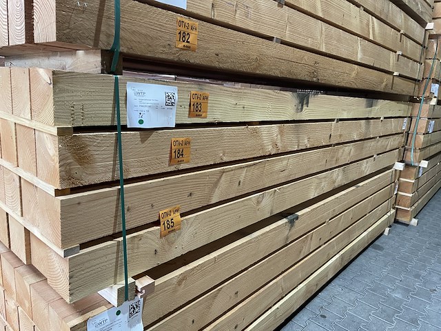 7x douglas balken fijnbezaagd, 150x150mm, lengte 400cm - afbeelding 4 van  4