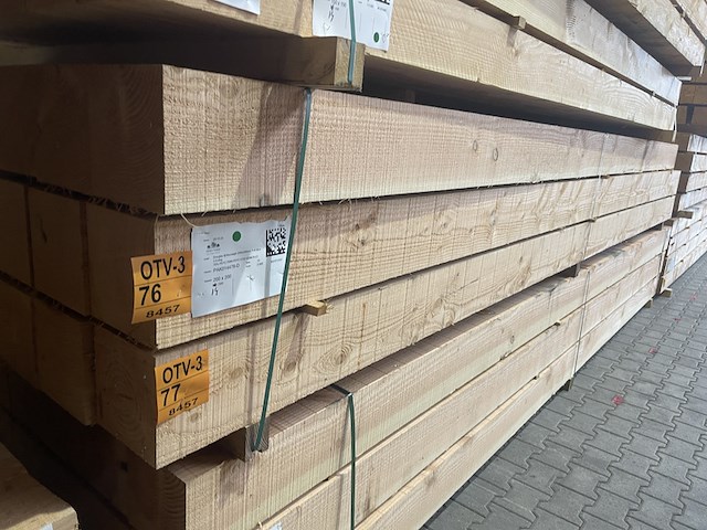 7x douglas balken fijnbezaagd, 200x200mm, lengte 500cm - afbeelding 4 van  4