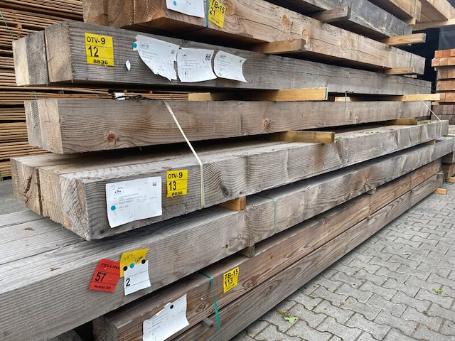 7x douglas balken fijnbezaagd, 200x200mm, lengte 500cm - afbeelding 4 van  4