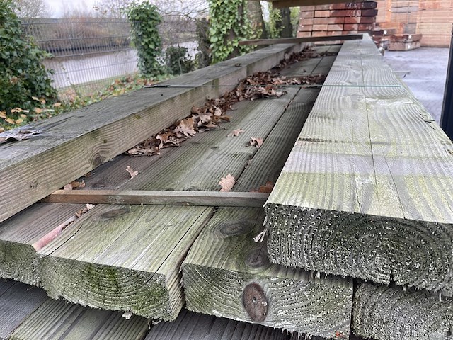 7x douglas balken fijnbezaagd, 75x200mm, lengte 400cm - afbeelding 1 van  3