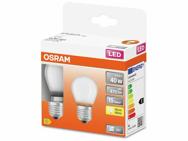 7x e27 led lamp, osram, 4w 2700k - afbeelding 1 van  2