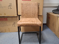 7x eetkamerstoel cognac - afbeelding 2 van  5