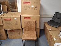 7x eetkamerstoel cognac - afbeelding 4 van  5