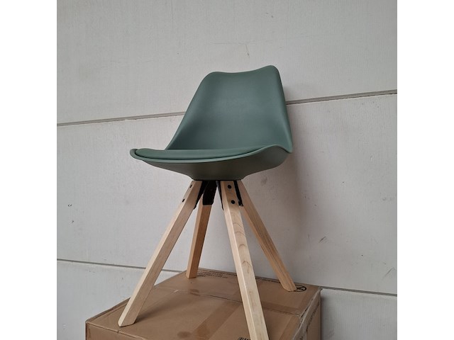 7x eetkamerstoel klarup, 6x zwart, 1x groen - afbeelding 1 van  7