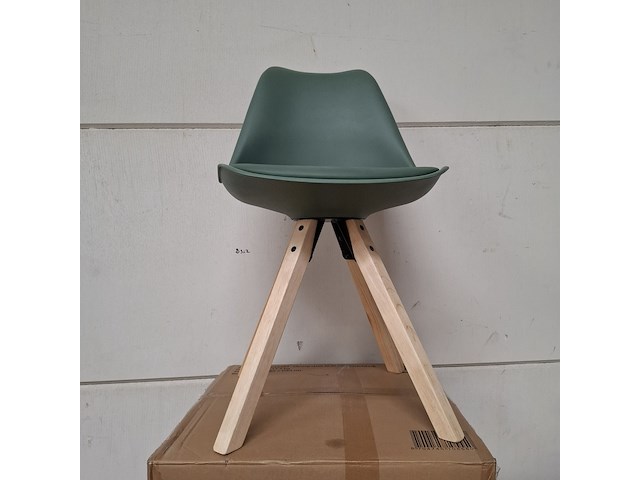 7x eetkamerstoel klarup, 6x zwart, 1x groen - afbeelding 2 van  7