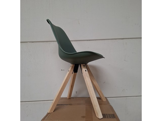 7x eetkamerstoel klarup, 6x zwart, 1x groen - afbeelding 3 van  7